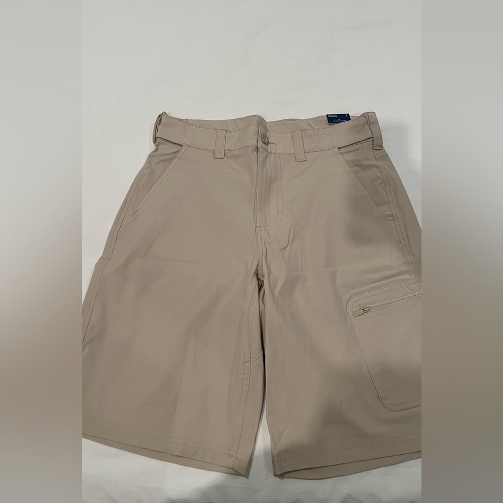 Mens' Huk Tan Cargo Shorts Relaxed Fit